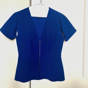 BCBGMaxAzria Royal Blue cutout shoulder top - Small